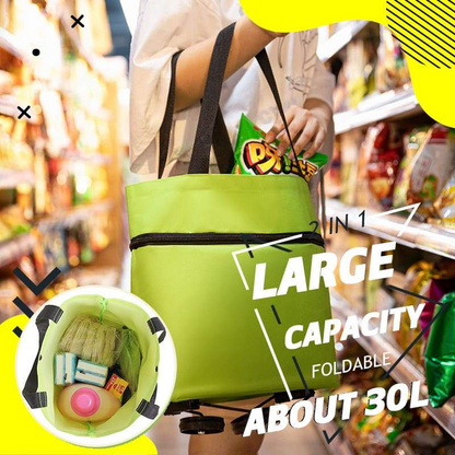 🎁Hot Sale 49% OFF⏳Foldable Shopping Trolley Tote Bag