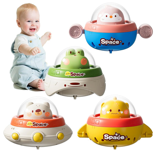 49% OFF TODAY💥4Pcs Animal Car Baby Toys,Space Theme Infant Car Toys for 1 Year Old