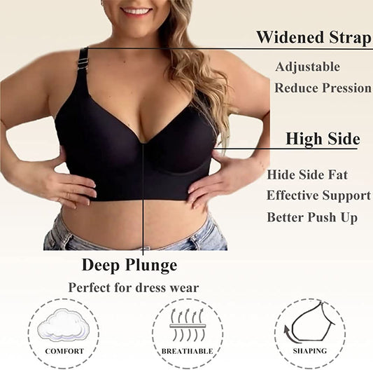 lAST DAY PROMOTION🎉49% OFF TODAY🎉Deep Cup Bra Hide Back Fat With Shape Wear Incorporated