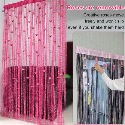 49% OFF🔥Rose Thread Door Curtain🌹🌸