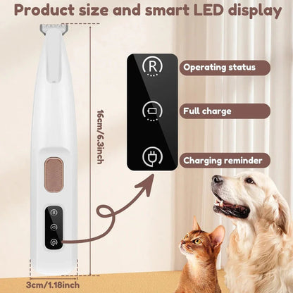 Baby pets need it！😻Waterproof Rechargeable Pet Shaver with LED Light