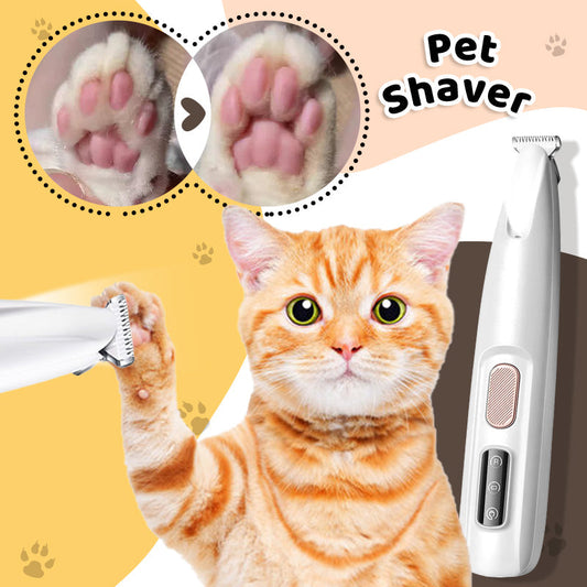 Waterproof Rechargeable Pet Shaver with LED Light