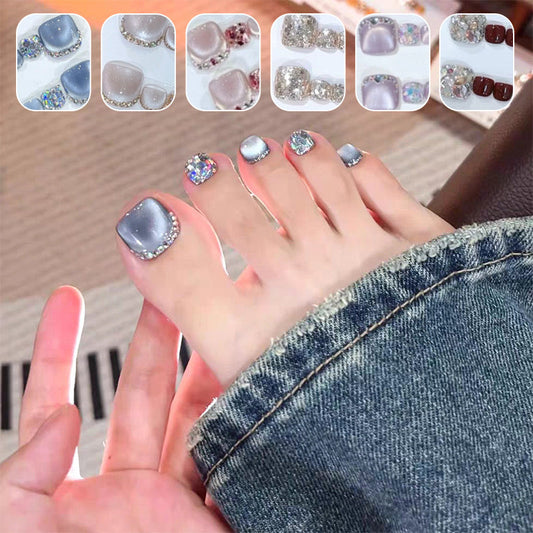 🔥2024 SUMMER HOT SALE🔥14 Sheets Square Press on Toenails